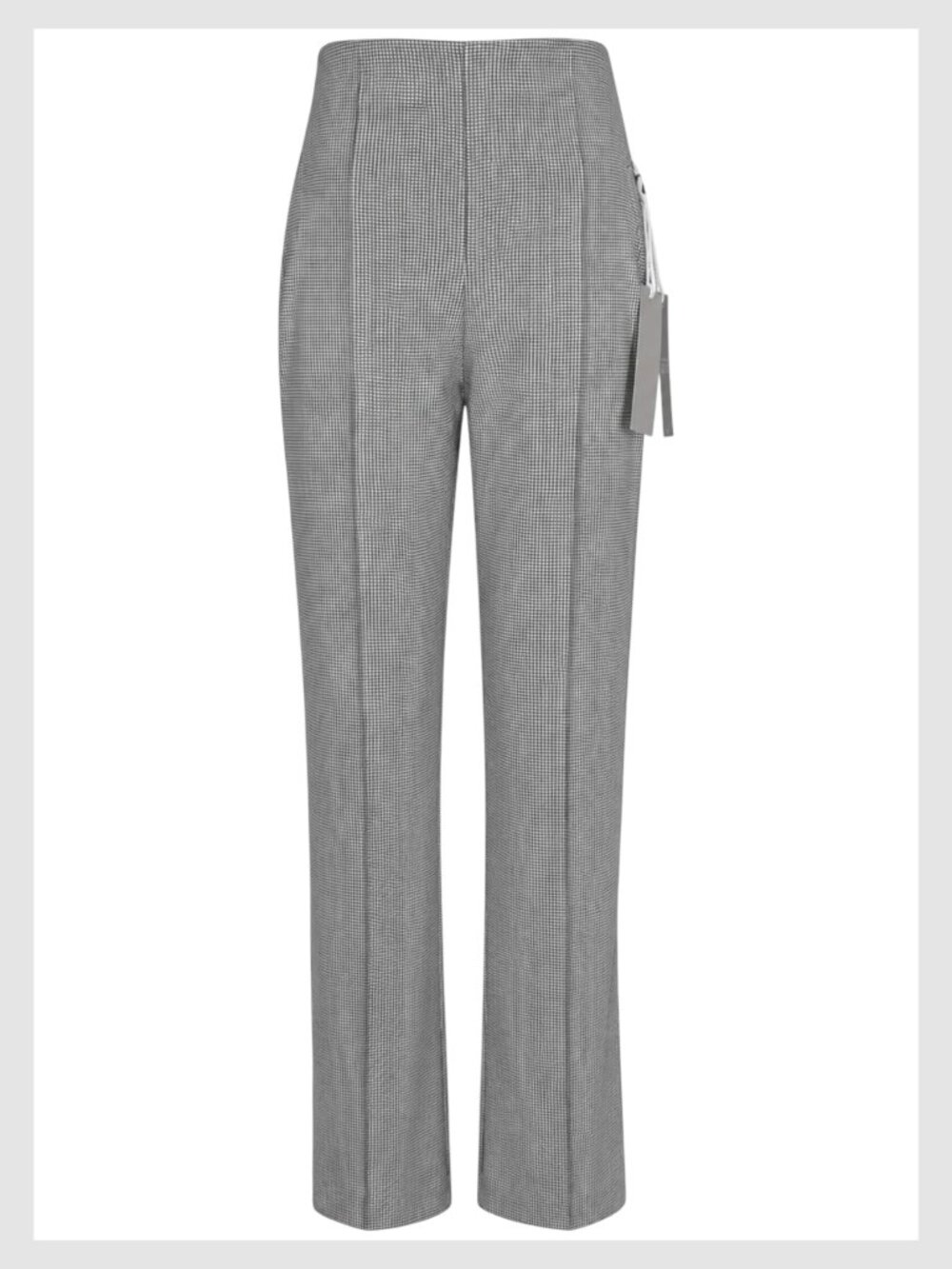 Massimo Fabbro Pull-On Pants Black White Plaid Slim Ankle S 4 - Picture 2 of 12